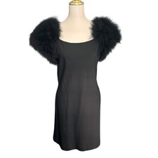 Pink Tartan Black Feather Trim