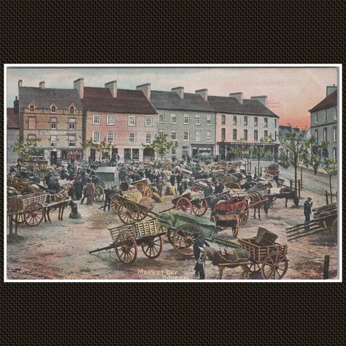 Market day donegal printed - market,