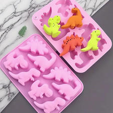 8 Cells Dinosaur Silicone Chocolate Mould Jelly Cake Big Ice Cube Fondant Icing