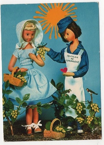 Card souvenir champagne - "souvenir, champagne"