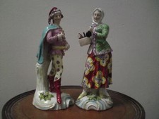 Pair Edmé et Cie Samson - Derby porcelain theatrical figures Tancred Sigismunda