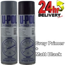 U-Pol MATT BLACK Paint & GREY