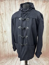 Lambretta Men’s XL Duffle Coat Wool Warm Winter Coat Charcoal Mod Ska WORN TWICE