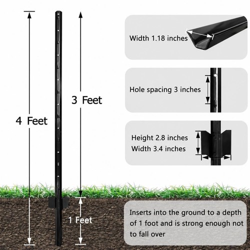 Pcs metal fence posts 5 - pcs,