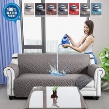 Sofa Slip Covers Reversible Quilted Waterproof Throws Pet Protector Couch Cover