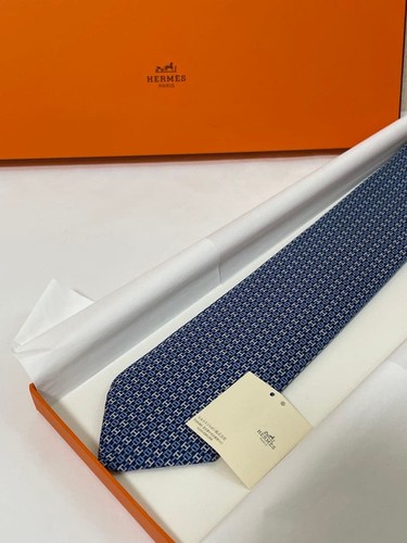 Hermes pattern tie blue 100 - blue, 100%