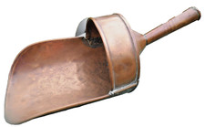 19th century SHOP flour scoop copper  LARGE  flour mill Z