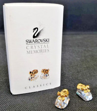 Swarovski Crystal "MEMORIES BABY SHOES-Gold Plated" Mint Condition & Boxed