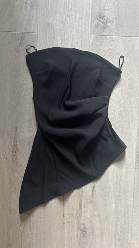 Zara black asymetric ruched - zara,