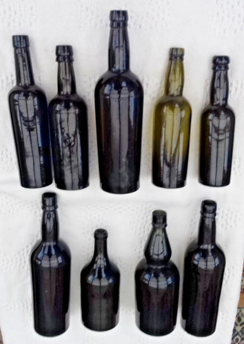Antique vintage glass - , bottles
