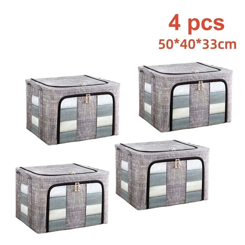 4pcs 66l folding storage box - 66l,