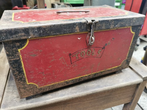 Old toolbox metal storage - old,