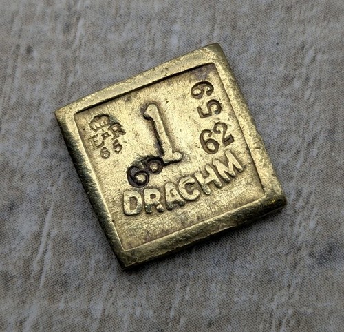 Drachm brass apothecary - 1,