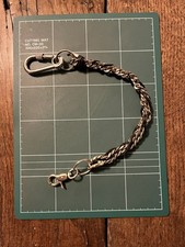 Custom Made Wallet Chain Braided Leather & Stainless Steel Rocker Biker Jeans