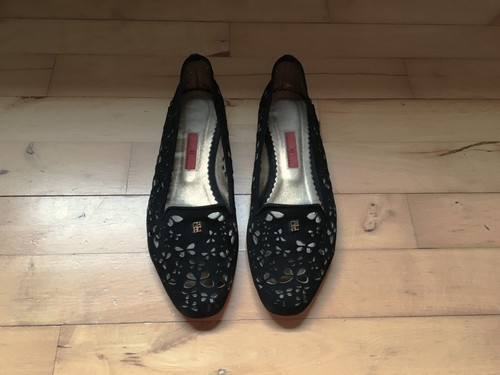 Carolina herrera black suede - black,