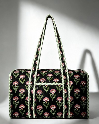 High quality black floral - black,