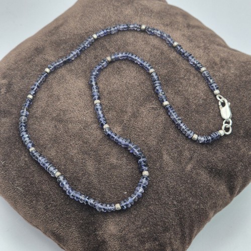Sterling silver iolite - silver,