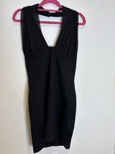 Zara black bodycon halter neck dress - Size Large