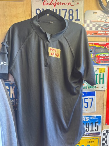 Police black polo zip - police,