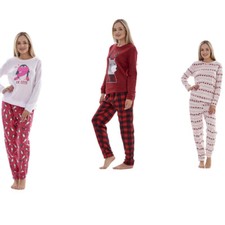 Ladies Fleece Pyjamas Printed