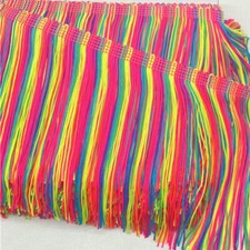 10Meter Dancewear Rainbow Tasseled Trims DIY Fringed Decors Materials for Sewing