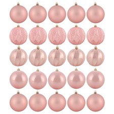 Pink Christmas Baubles Set 25