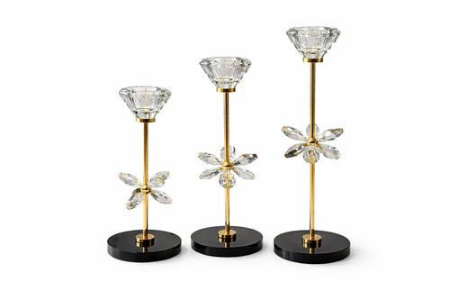 Crystal candle holder - crystal,