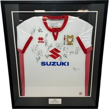 MK Dons Signed Shirt Framed -