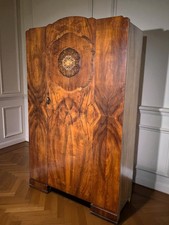 A Vintage Bur Walnut Book-matched Wardrobe ~Delivery Available~