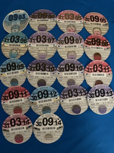 Old used tax disc 18x - old,