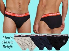 Superdry Men’s Classic Brief Triple Pack Single Grey Black Blue Orang M L XL 3XL