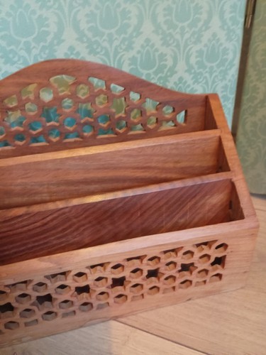 Vintage hand carved - hand-carved, wooden