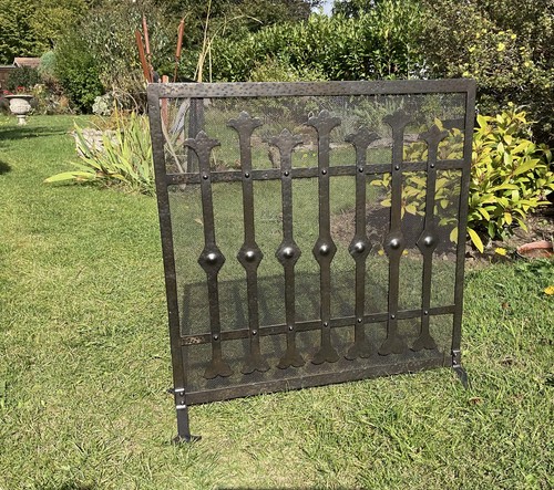 Antique fire guard wrought - antique,