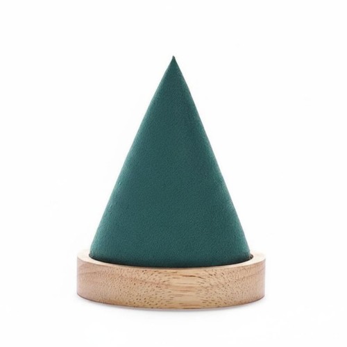 Wooden cone display stand - wooden,
