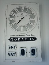 Cafe De Paris Calendar and Wall Clock