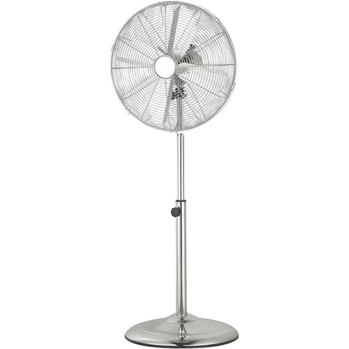 Chrome pedestal floor fan - 16",