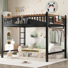 Full Size Metal Low Loft Bed