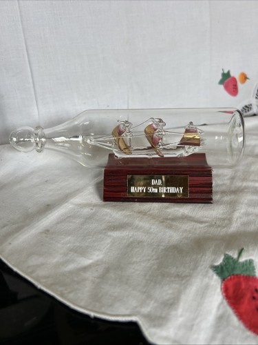 Glass ship bottle hand - glass,