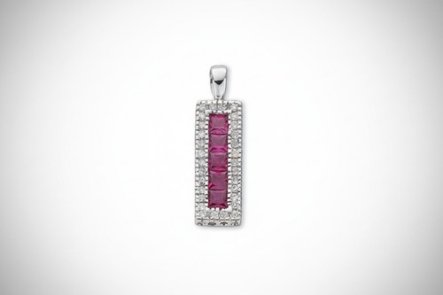 9ct white gold ruby - 9ct, and