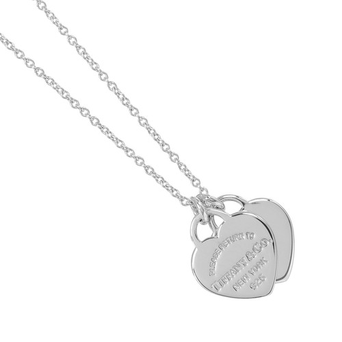 Tiffany double heart tag - double,