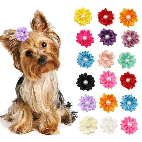 20pcs flower dog hair - dog,