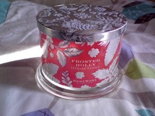 Homeworx by Harry Slatkin 396g Scented Candle Jar Frosted Holly (EMPTY)