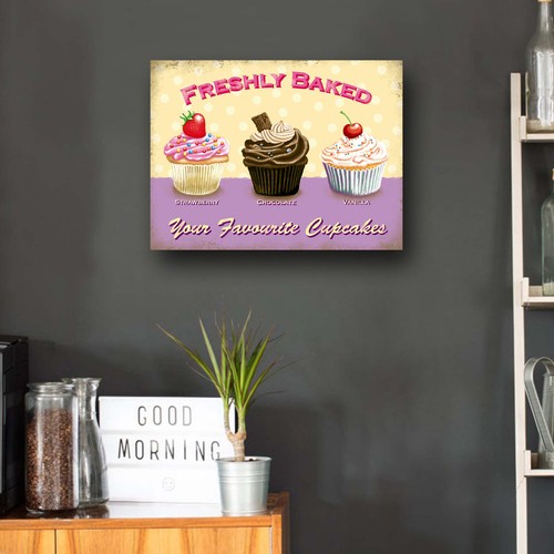 Metal sign kitchen home bar - sign,