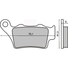 Pair sintered brake pads - of,