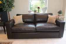 2 quality sofa dot com sofas suite brown leather new cost £7500