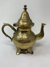VINTAGE EASTERN PERSIAN TURKISH BRASS TEAPOT[b.I2-42]