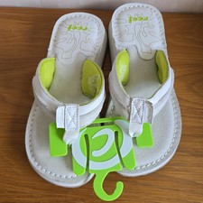 Womens Reef Flip Flops Sandals Cobian LEATHER UK 4 - 5 Brand New White