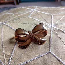 Vintage Signed Sphinx Gold Tone Bow Brooch