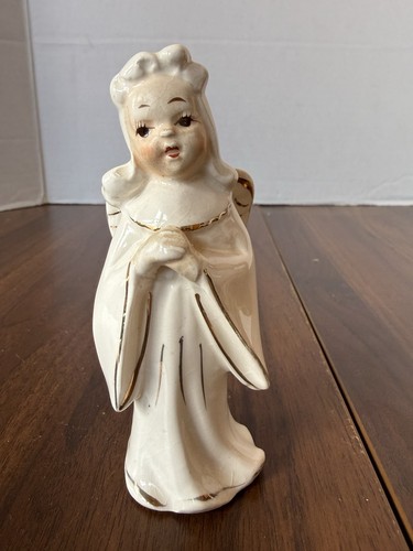 Vintage porcelain angel statue - porcelain,