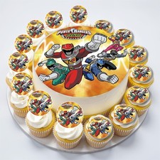 Power Rangers Dino Super Charge Personalised Edible Print Cake Cupcake Toppers